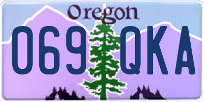 OR license plate 069QKA