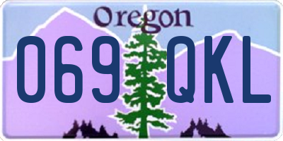 OR license plate 069QKL
