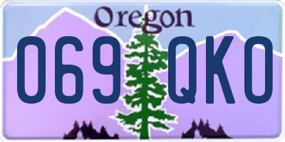 OR license plate 069QKO