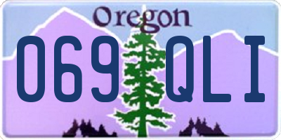 OR license plate 069QLI