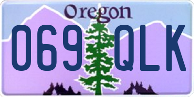 OR license plate 069QLK