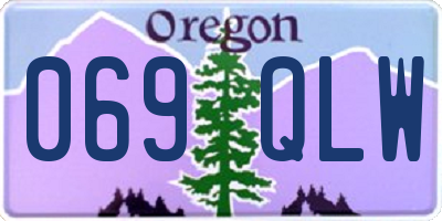 OR license plate 069QLW