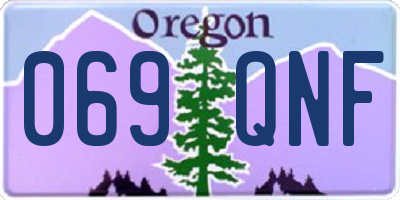 OR license plate 069QNF