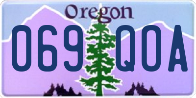 OR license plate 069QOA