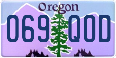 OR license plate 069QOD