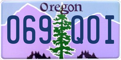 OR license plate 069QOI