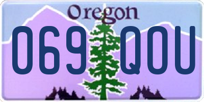 OR license plate 069QOU