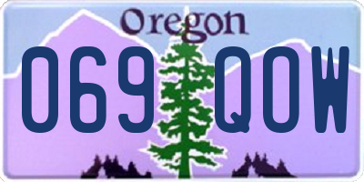 OR license plate 069QOW