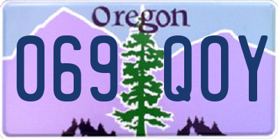OR license plate 069QOY
