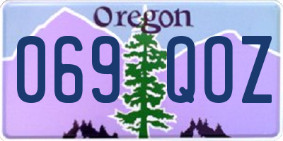 OR license plate 069QOZ