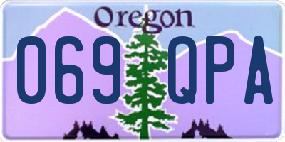 OR license plate 069QPA