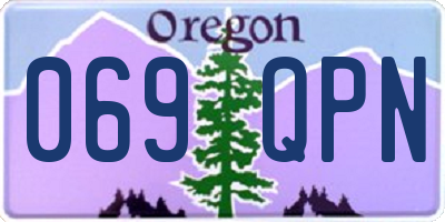 OR license plate 069QPN