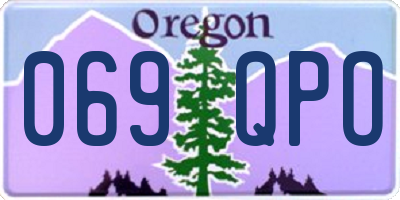 OR license plate 069QPO