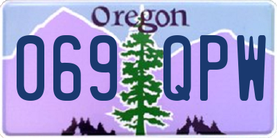 OR license plate 069QPW