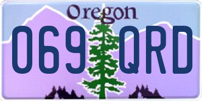 OR license plate 069QRD
