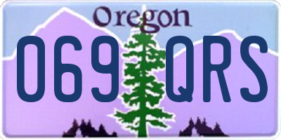 OR license plate 069QRS