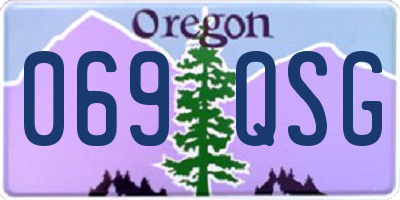OR license plate 069QSG