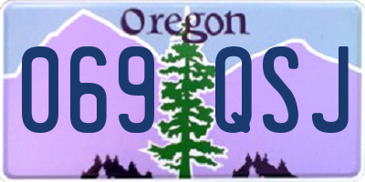 OR license plate 069QSJ