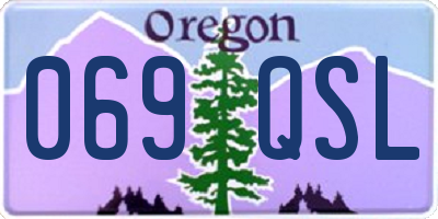 OR license plate 069QSL