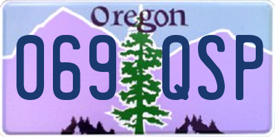 OR license plate 069QSP