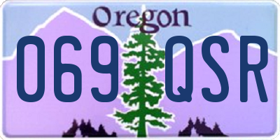 OR license plate 069QSR