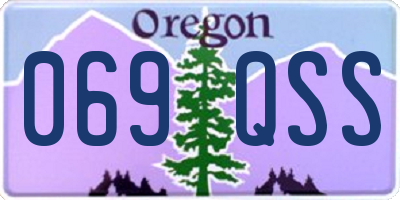 OR license plate 069QSS