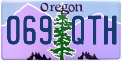 OR license plate 069QTH