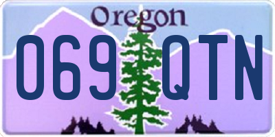 OR license plate 069QTN