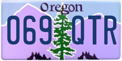 OR license plate 069QTR
