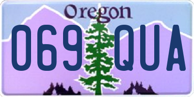 OR license plate 069QUA