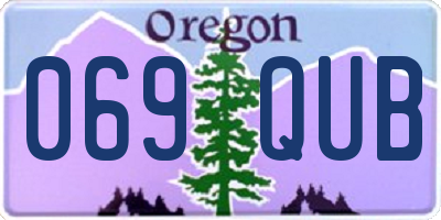 OR license plate 069QUB