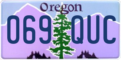 OR license plate 069QUC