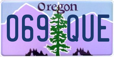 OR license plate 069QUE