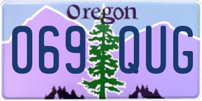 OR license plate 069QUG