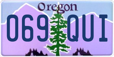 OR license plate 069QUI