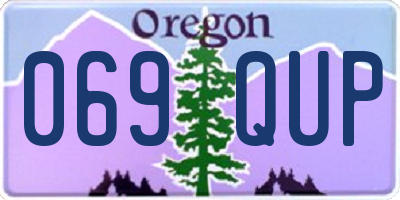 OR license plate 069QUP