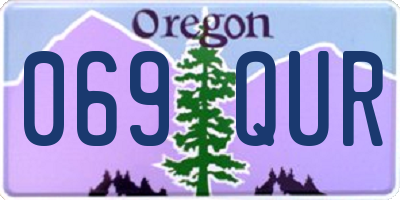 OR license plate 069QUR