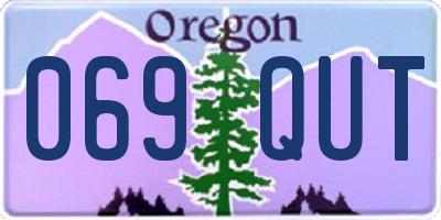 OR license plate 069QUT