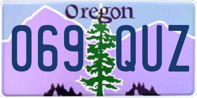 OR license plate 069QUZ