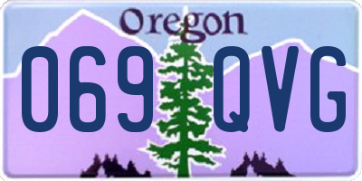 OR license plate 069QVG