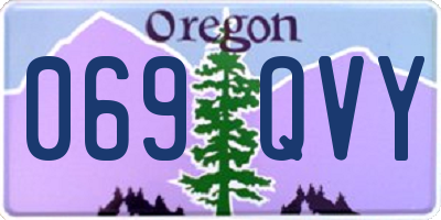 OR license plate 069QVY