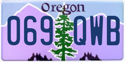 OR license plate 069QWB