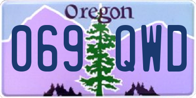OR license plate 069QWD