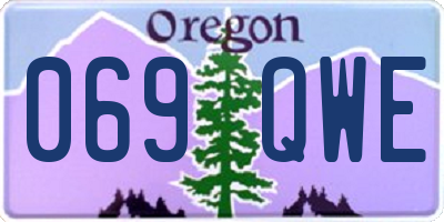 OR license plate 069QWE