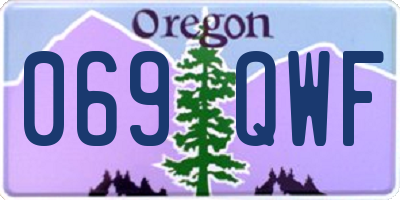 OR license plate 069QWF