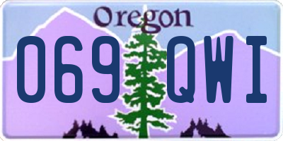 OR license plate 069QWI