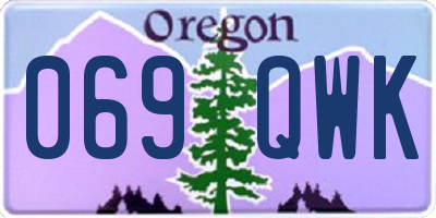 OR license plate 069QWK