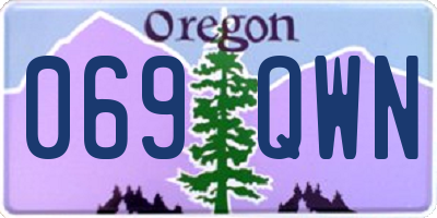 OR license plate 069QWN