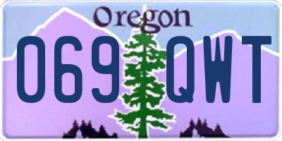 OR license plate 069QWT