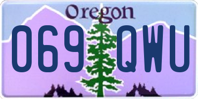 OR license plate 069QWU